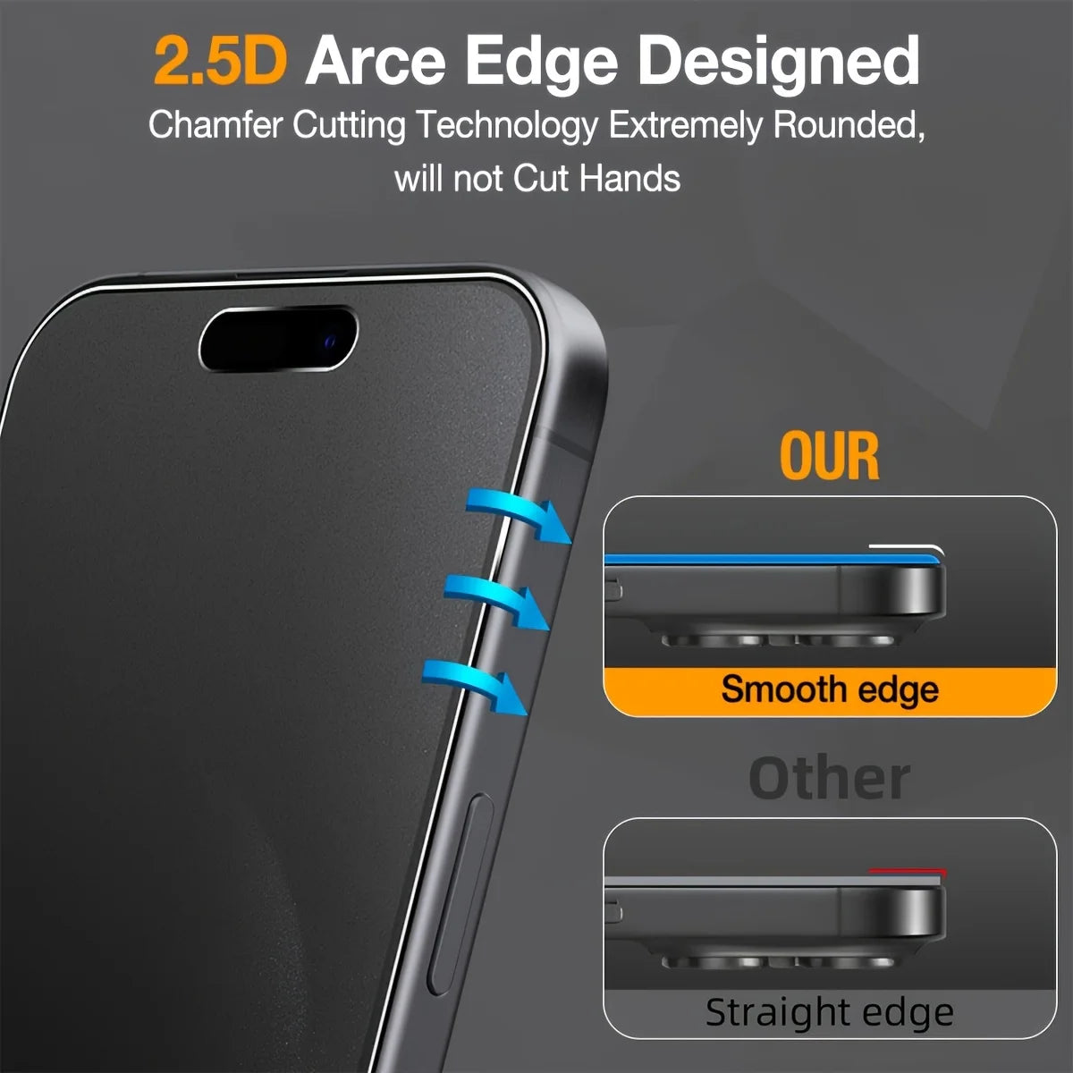 Privacy Screen Tempered Glass Matte Finish