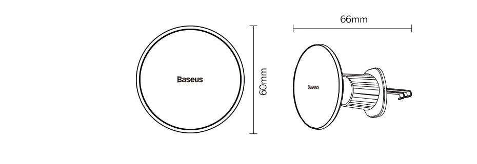 Baseus 15W Magnetic Wireless Car Charger with Ambient Light Ring – iPhone 13–16