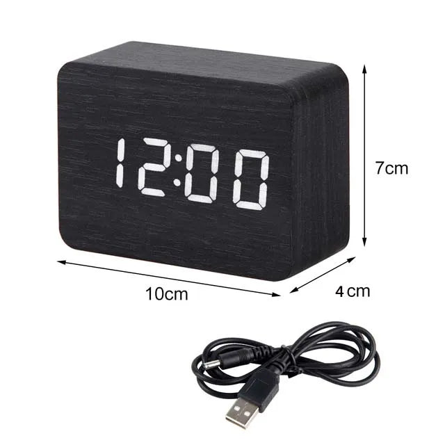 LED Wooden Alarm Clocks