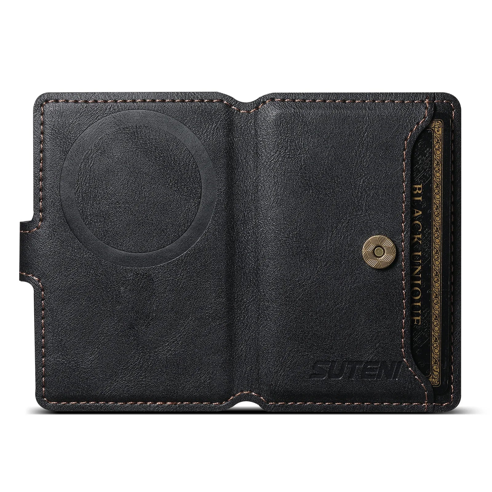 Magsafe Magnetic Card Holder for iPhone 15 14 13 12 11 Pro Max Plus Mini Mobile Bank ID Card Holder leather