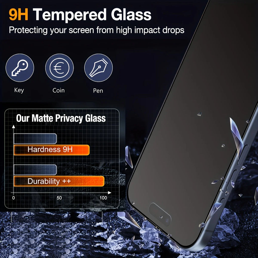 Privacy Screen Tempered Glass Matte Finish