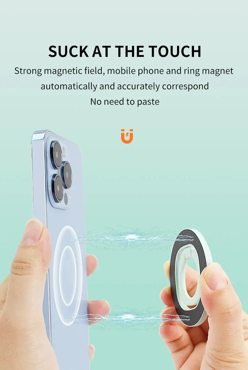 Magnetic Phone Holder Finger Ring 360 Grip Degree Rotating Phone Stand Black White Green Pink for Car Mount Phone Accessories