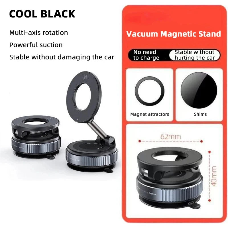 Magnetic Phone Holder – Plastic Mount for Desk & Car (White, Black)