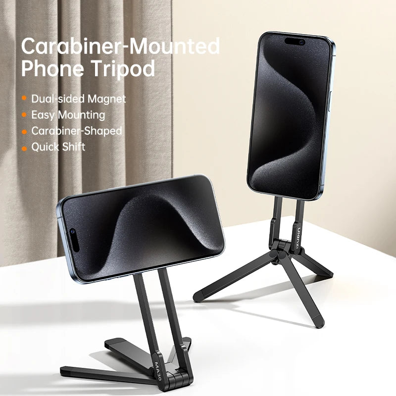 Ulanzi Mounted Phone Tripod Horizontal Vertical Dual-sided Magnetic Phone Holder for Vlog Online Live Streaming